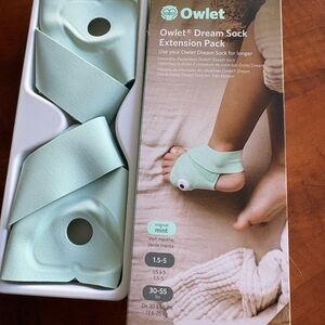 NWOT Owlet Dream Sock Extension Pack - Mint Left and Right Sock